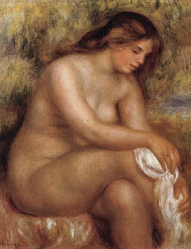 Pierre Renoir Bather Drying her Leg France oil painting art